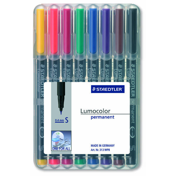 Pennarello Astucci Lumocolor Permanent 313 - punta 0,4mm - 8 colori - Staedtler