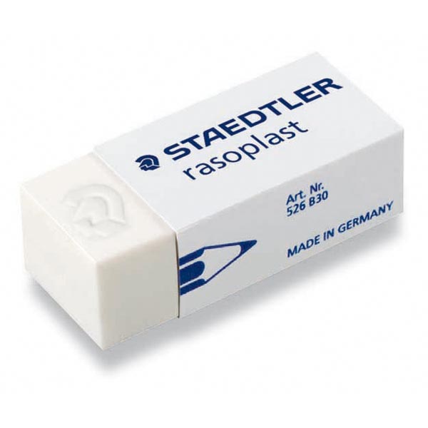 Gomma Rasoplast - 43x19x13mm - bianca per matita - Staedtler