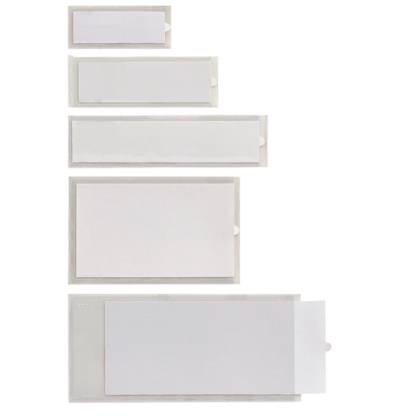 Portaetichette adesive Iesti A2 - 32x88 mm - trasparente - Sei Rota - conf. 10 pezzi