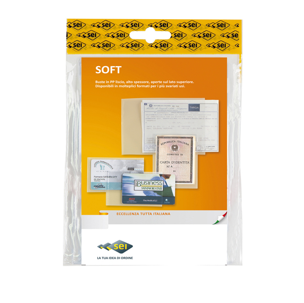 Buste a sacco Soft - PPL - 10x13,5 cm - liscio - trasparente - Sei Rota - conf. 100 pezzi