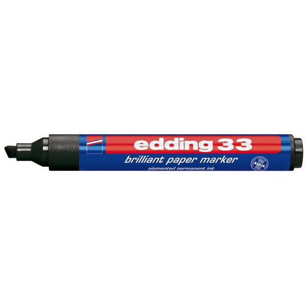 Marcatore 33 a base d\acqua - punta scalpello da 1,0mm a 5,0mm - nero - Edding