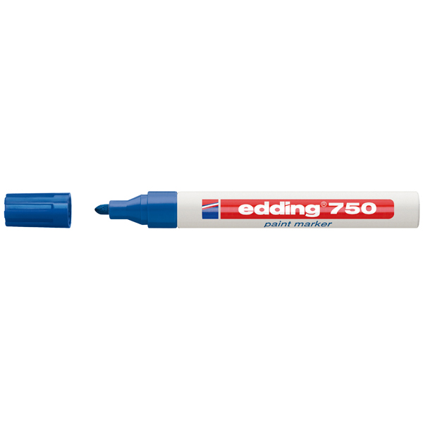 Marcatore permanente a vernice 750 - punta da 2,0 a 4,0mm - blu - Edding