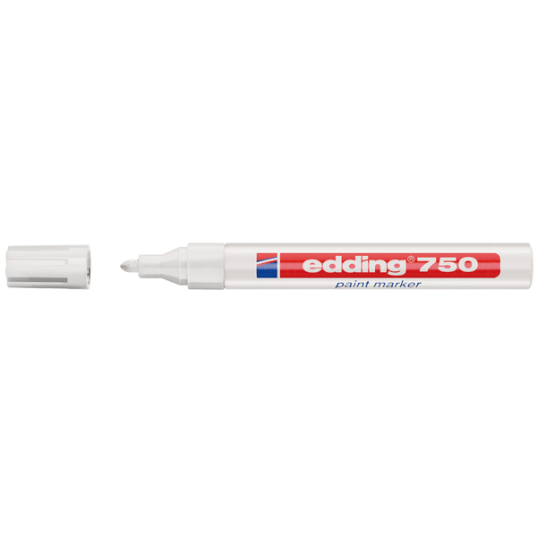 Marcatore permanente a vernice 750 - punta da 2,0 a 4,0mm - bianco - Edding