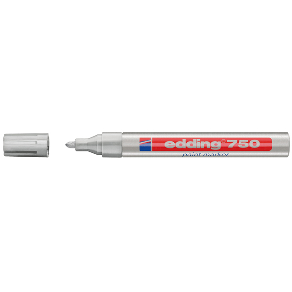 Marcatore permanente a vernice 750 - punta da 2,0 a 4,0mm - argento - Edding