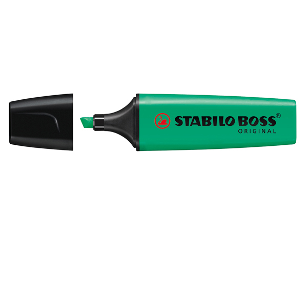 Evidenziatore Stabilo Boss Original - punta a scalpello - tratto 2,0mm-5,0mm - turchese - Stabilo