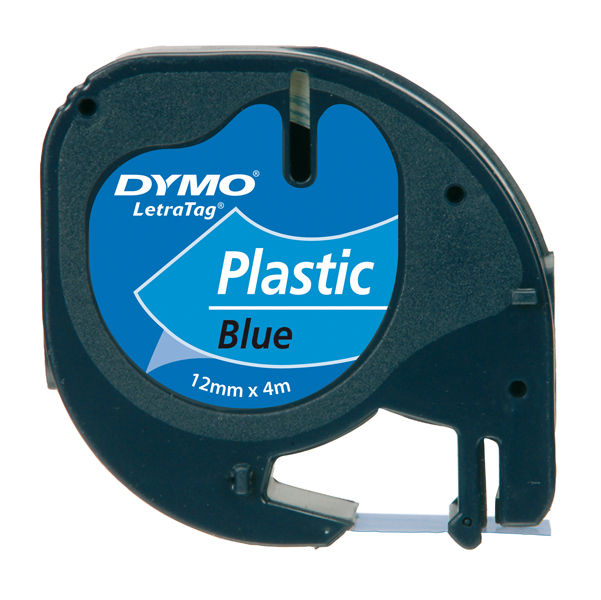 Nastro Letratag 912050 - in plastica - 12 mm x 4mt - blu - Dymo