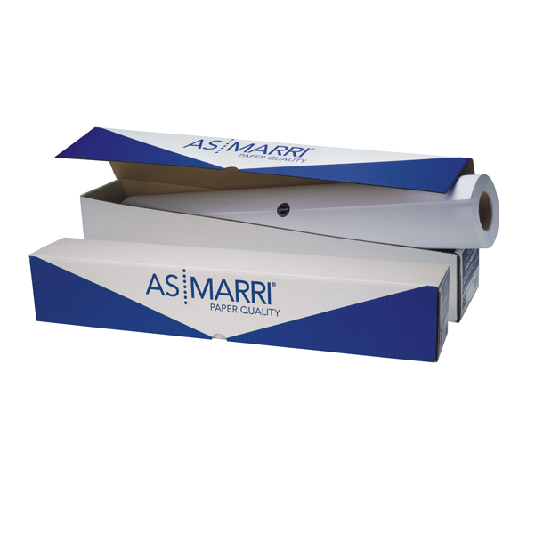 Carta Inkjet plotter J.90S - 625 mm x 50 mt - 90 gr - opaca - bianco - As Marri