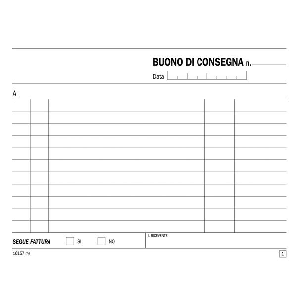 Blocco buoni di consegna