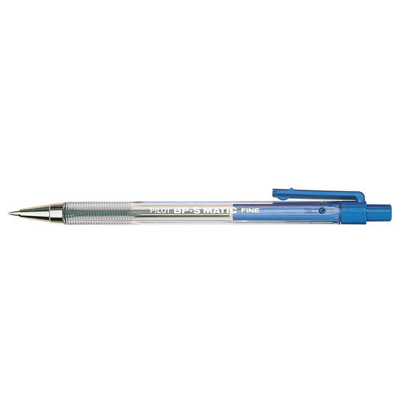 Penna a sfera a scatto BP S Matic - punta fine 0,7mm - blu  - Pilot