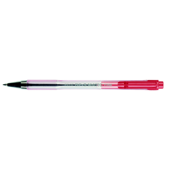 Penna a sfera a scatto BP S Matic - punta fine 0,7mm - rosso  - Pilot