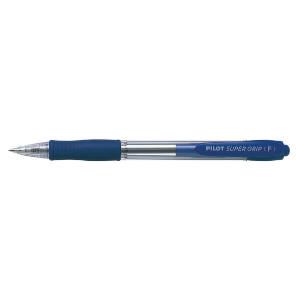 Penna a sfera a scatto Super Grip - punta fine 0,7mm - blu - Pilot