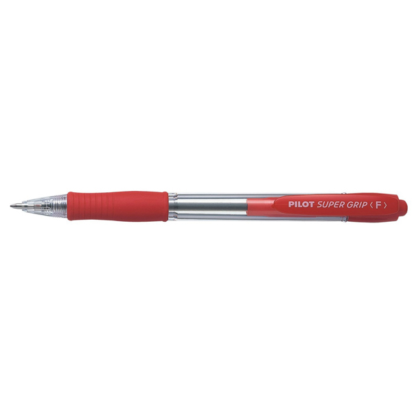 Penna a sfera a scatto Super Grip  - punta fine 0,7mm - rosso - Pilot
