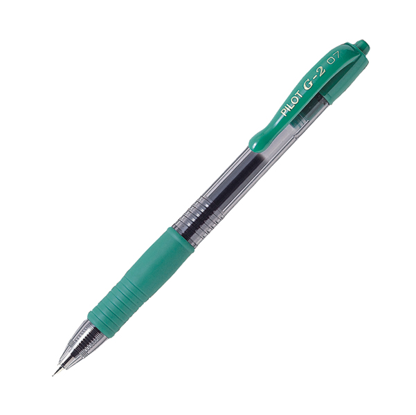 Roller gel a scatto G 2  - punta 0,7mm - verde - Pilot