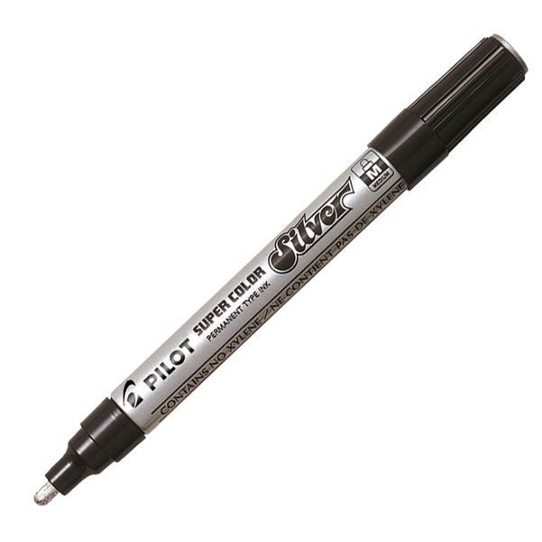Marcatore Pilot Super Color - punta media 4,50mm - argento - Pilot