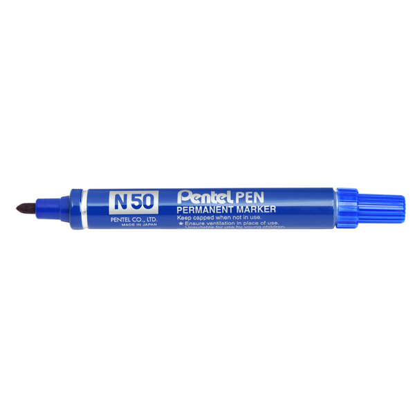 Marcatore permanente N50 - punta conica 4,30mm - blu - Pentel