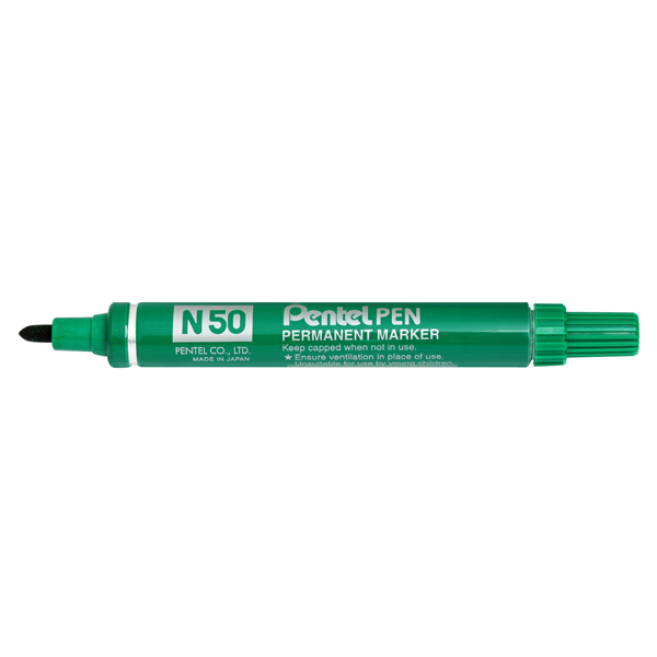 Marcatore permanente N50 - punta conica 4,30mm - verde - Pentel
