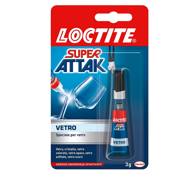 Colla Super Attak Vetro - 3 gr - trasparente - Loctite