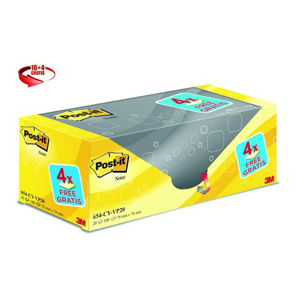 Foglietti Post-it   Giallo Canary  Value pack