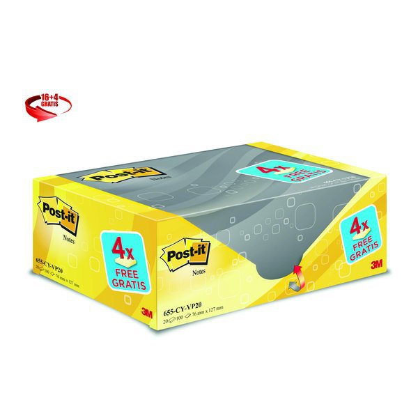 Foglietti Post-it   Giallo Canary  Value pack