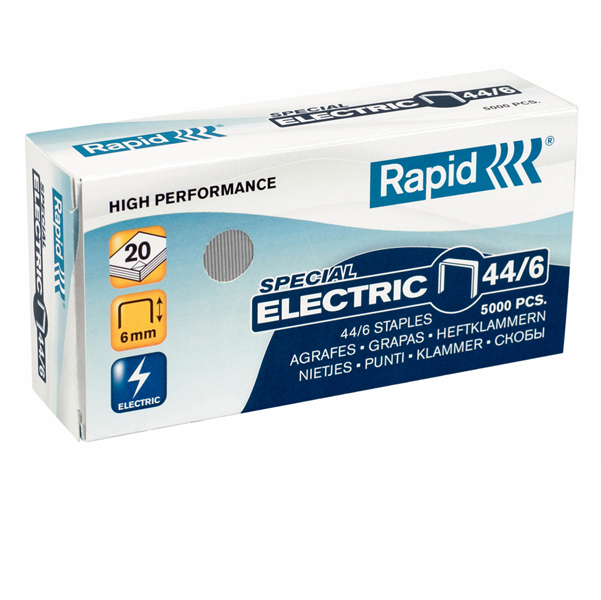 Punti Rapid Special Electric - 44/6 - acciaio zincato - metallo - Rapid - conf. 5000 pezzi