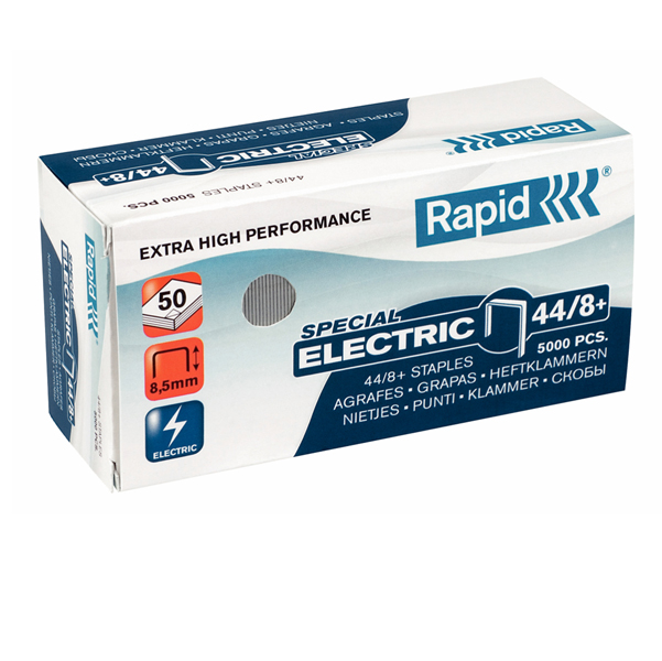 Punti Rapid Special Electric - 44/8 - acciaio zincato - metallo - Rapid - conf. 5000 pezzi