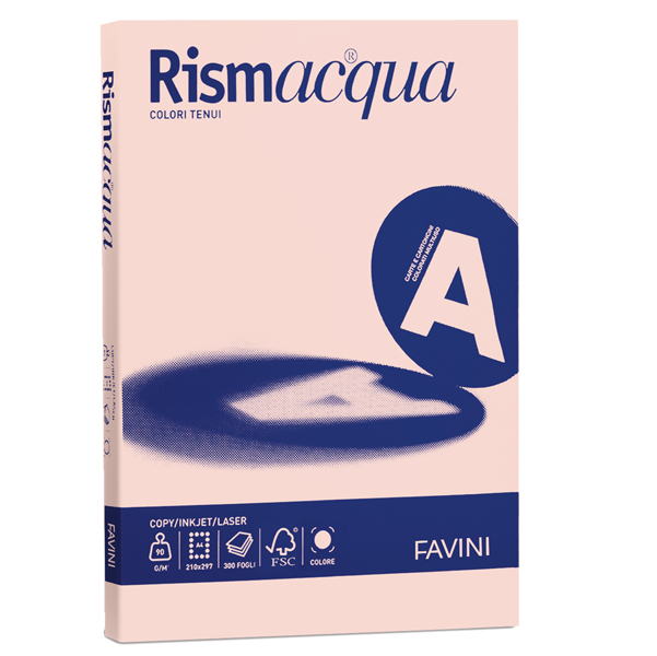 Carta Rismacqua - A4 - 140 gr - salmone 05 - Favini - conf. 200 fogli