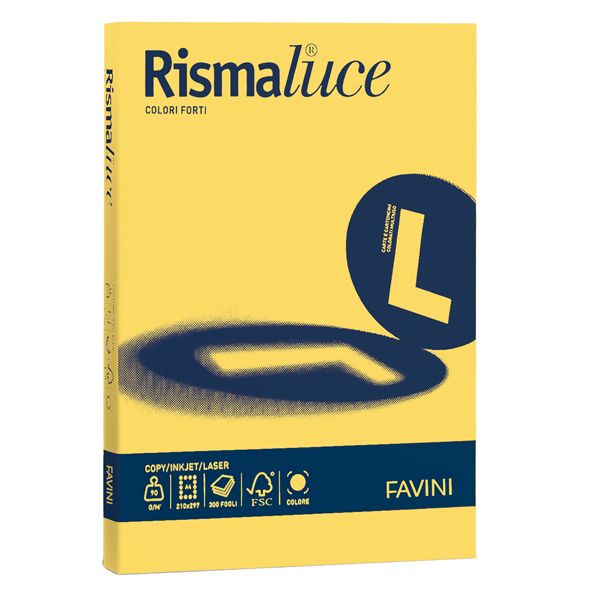 Carta Rismaluce - A3 - 200 gr - giallo sole - Favini - conf. 125 fogli