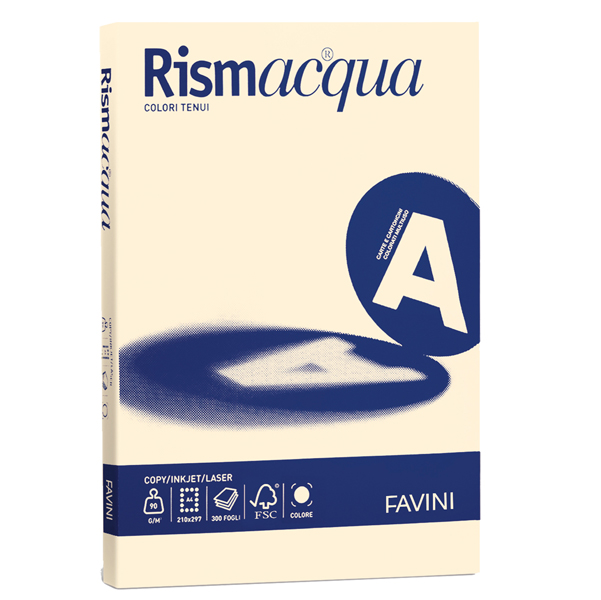 Carta Rismacqua - A4 - 200 gr - camoscio 02 - Favini - conf. 125 fogli