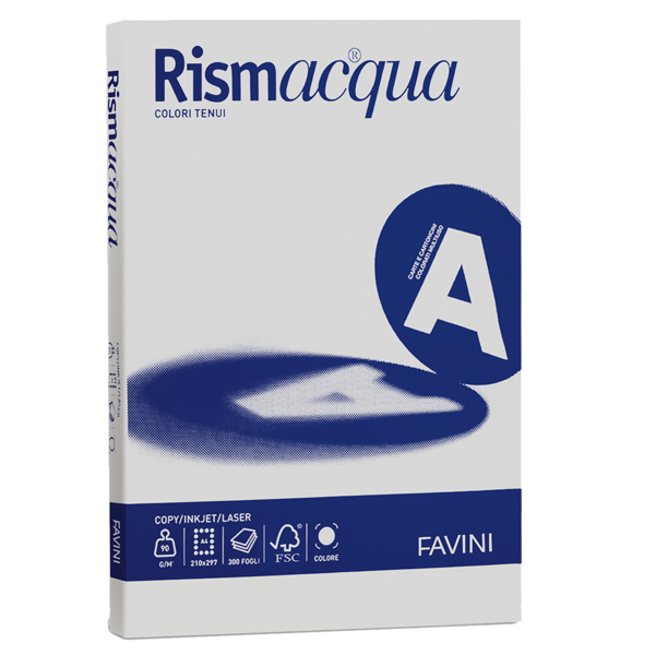 Carta Rismacqua - A4 - 200 gr - ghiaccio 12 - Favini - conf. 125 fogli