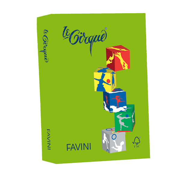 Carta Le Cirque - A4 - 80 gr - verde prato 203 - Favini - conf. 500 fogli