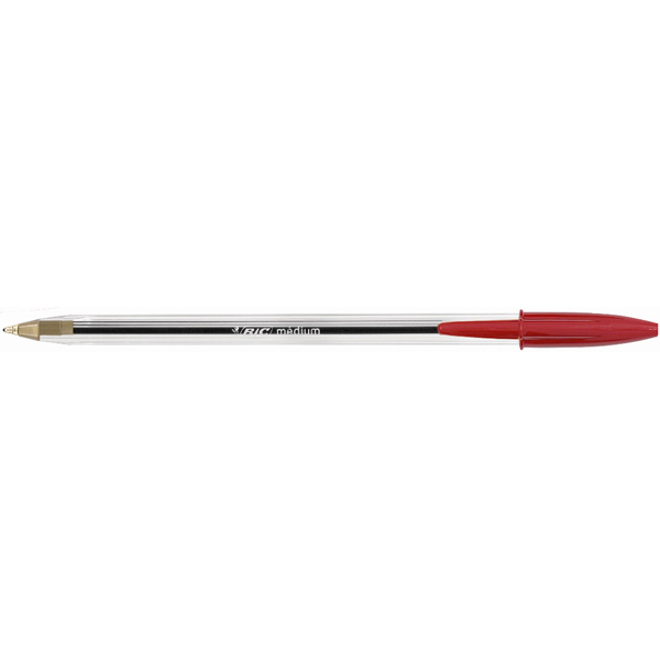 Penna a sfera Cristal  - punta media 1,0mm - rosso - Bic - conf. 50 pezzi