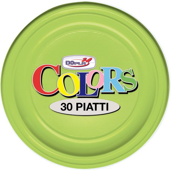 Stoviglie monouso in plastica colorata