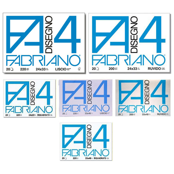 Album F4 - 24x33Cm - 220gr - 20 fogli - liscio - Fabriano