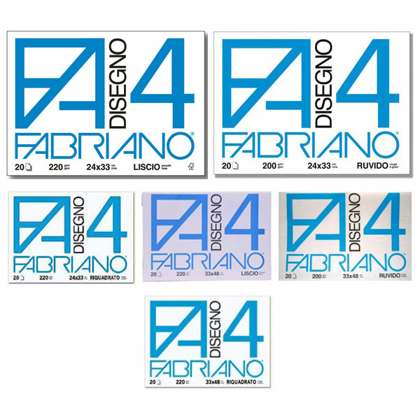 Album F4 - 33x48cm - 220gr - 20 fogli - liscio squadrato - Fabriano