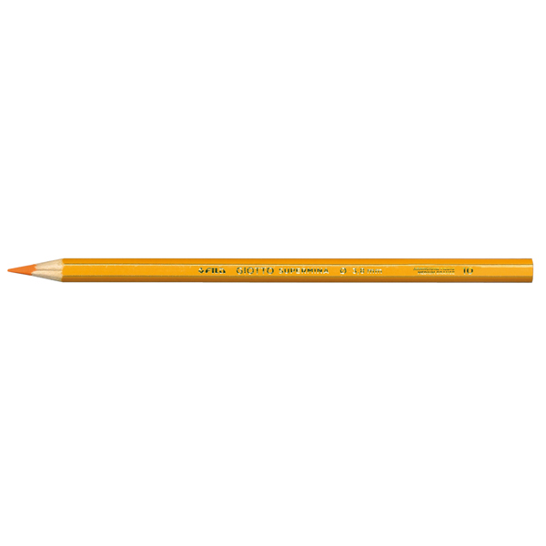 Supermina pastelli colorati - esagonali Ø 7,6mm lunghezza 18cm e mina Ø 3,8mm - arancione medio - Giotto