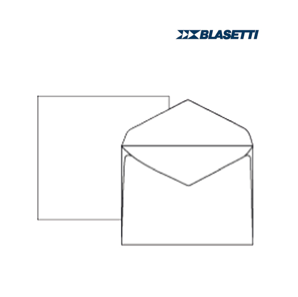 Busta bianca extrafine - serie Campidoglio - lembo gommato - 120x180 mm - 100 gr - Blasetti - conf. 500 pezzi