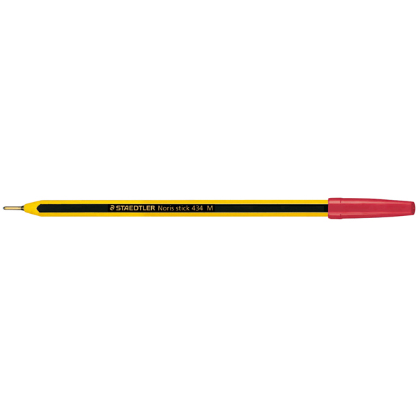 Penna a sfera Noris Stick - punta 1,0mm - rosso  - Staedtler  - conf. 20 pezzi