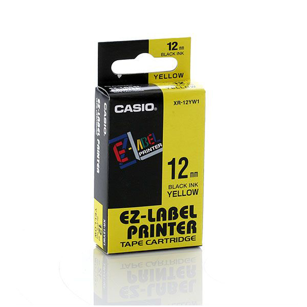 Nastro - 12 mm x 8 mt - nero/giallo - Casio