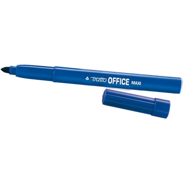 Pennarelli Office punta feltro - punta maxi - tratto 0,80-2,00mm - blu  - Tratto - conf. 12 pezzi