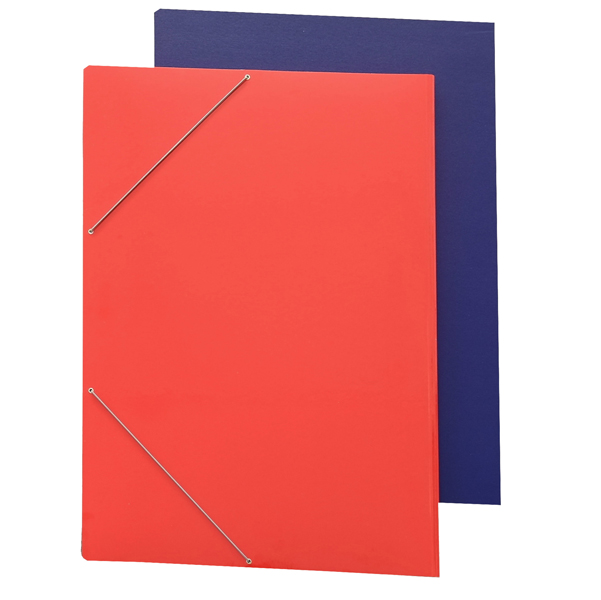 Cartellina con elastico - cartone plastificato - 70x100 cm - rosso - Cartotecnica del Garda