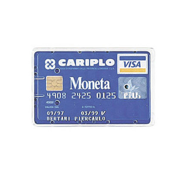 Porta Cards rigido - PVC - 8,5x5,4 cm - semitrasparente - Favorit