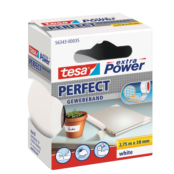 Nastro adesivo telato XP Perfect - 38 mm x 2,7 m - bianco - Tesa®