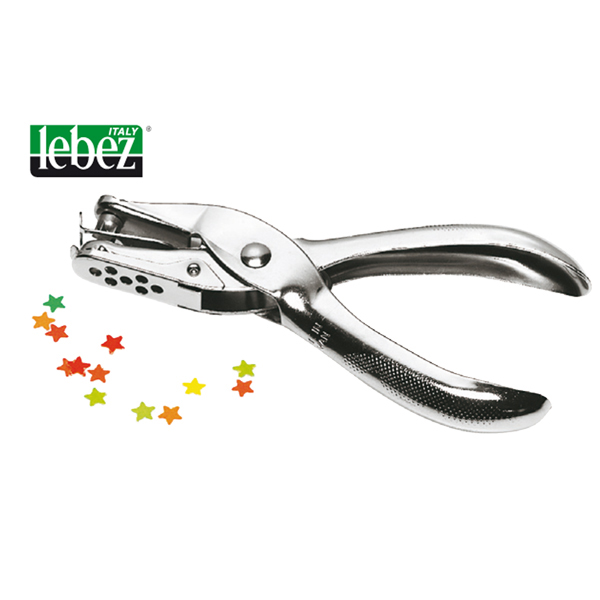 Perforatore a pinza 5820 - 1 foro a stella - metallo - Lebez