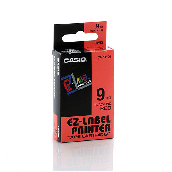 Nastro - 9 mm x 8 mt - nero/rosso - Casio