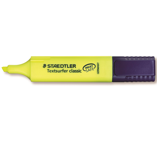 Evidenziatore Textsurfer Classic - punta a scalpello - tratto 1,0-5,0mm - giallo  - Staedtler