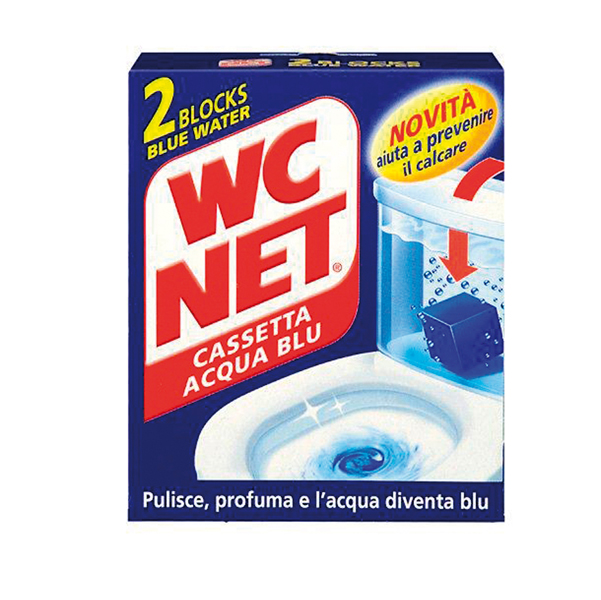 1PZ Cassetta Acqua Blu - 2 tavolette - WC Net 