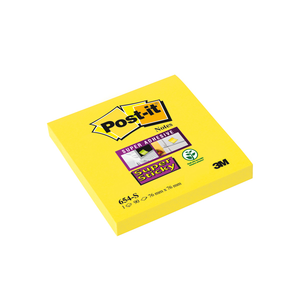 Blocco foglietti Post it® Super Sticky - giallo oro - 76 x 76mm - 90 fogli - Post it®