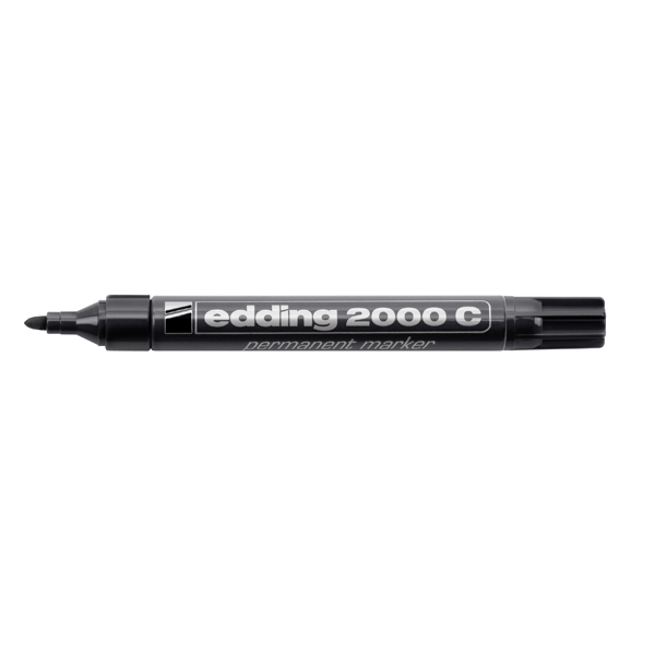 Marcatore permanente 2000C - punta tonda da 1,50mm a 3,00mm - nero  - Edding