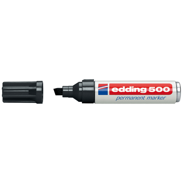 Marcatore permanente Edding 500 - punta da 2,00-7,00mm - nero - Edding