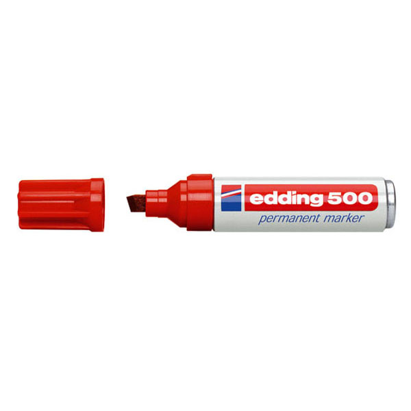 Marcatore permanente Edding 500 - punta da 2,00-7,00mm - rosso - Edding